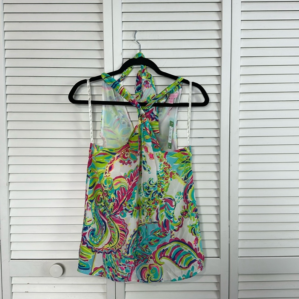 NWT Lily Pulitzer Cassandra top resort white toucan play XS